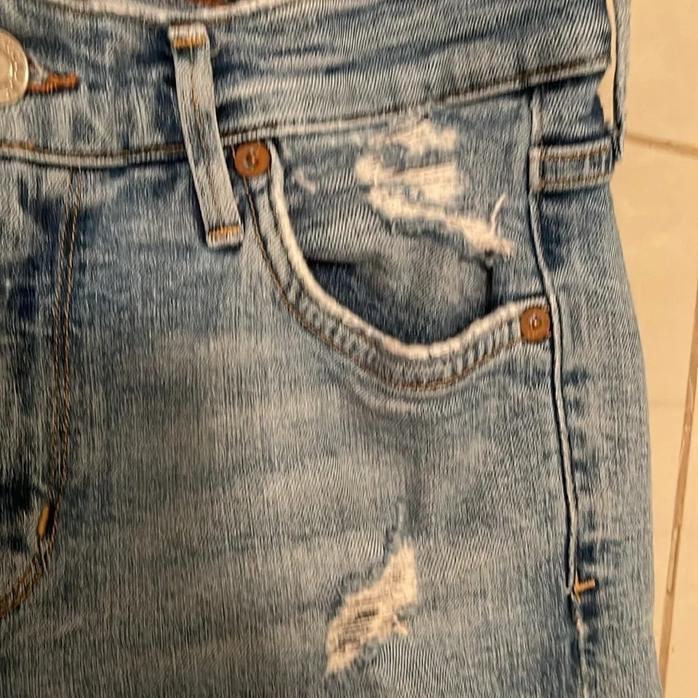 AGOLDE Sophie High Rise Ankle Crop Vertigo‎ Distressed Jeans women’s Sz 26 Blue